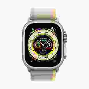Смарт-годинник Apple Watch Ultra GPS + Cellular 49mm Titanium Case with Yellow/Beige Trail Loop - M/L (MQF23/MQFU3)