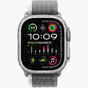 Смарт-годинник Apple Watch Ultra 2 GPS + Cellular 49mm Titanium Case with Green/Gray Trail Loop - S/M (MRF33)