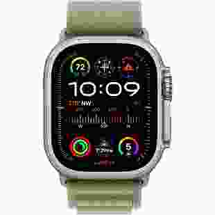 Смарт-годинник Apple Watch Ultra 2 GPS + Cellular 49mm Titanium Case with Olive Alpine Loop - Large (MRF03/MRFK3)