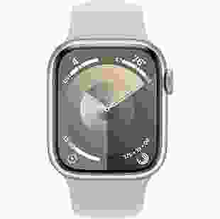 Смарт-годинник Apple Watch Series 9 GPS 45mm Starlight Aluminum Case w. Starlight Sport Band - S/M (MR963)