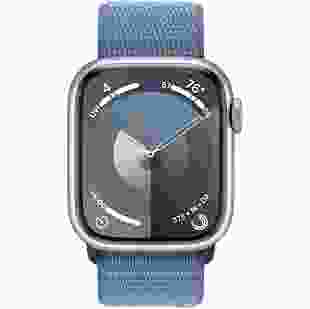 Смарт-годинник Apple Watch Series 9 GPS 45mm Silver Aluminum Case w. Winter Blue S. Loop (MR9F3)