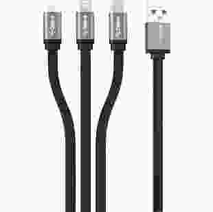 Кабель MicroUSB/Lightning/USB Type-C Gelius Pro Squid GP-UC102 3in1 MicroUSB/Lightning/Type-C Black