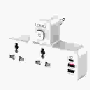 Мережевий Перехідник із Нічником LDNIO SC2311 2 port/1PD/1 QC 3.0/1 USB/ 2 PSocket/ Led lamp (White)