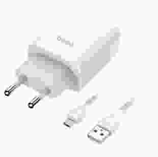 Мережевий зарядний пристрій Hoco C72A Glorious 1USB/2,1A White