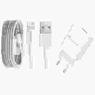 Мережевий зарядний пристрій Florence 1USB 2A + Lightning White (FL-1020-WL)