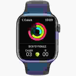 Смарт-годинник Apple Watch Series 7 GPS 45mm Blue Aluminium Case with Abyss Blue Sport Band (MKN83)