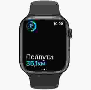 Смарт-годинник Apple Watch Series 7 GPS 41mm Midnight Aluminium Case with Midnight Sport Band (MKMX3)