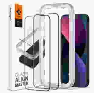 Spigen Захисне скло для Apple Iphone 13 Pro tR Align Master FC Black (2 Pack)