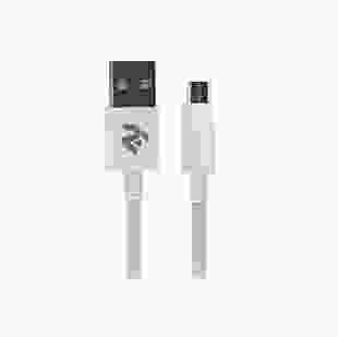 Кабель Micro USB 2E Molding Type microUSB 1m White (2E-CCMAB-WT)