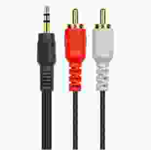 Кабель 2E Aux Cable 3.5mm - 2RCA 1m black (2E-W33291M)