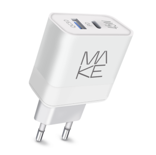 Мережевий зарядний пристрій MakeFuture 45W PD+QC White (MCW-325PWH)