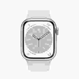 Смарт-годинник Apple Watch Series 8 GPS 45mm Silver Aluminum Case with White S. Band (MP6N3, MP6Q3)