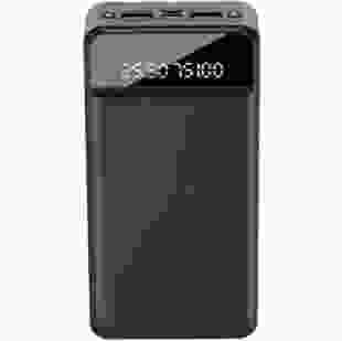 Зовнішній акумулятор (Power Bank) XO Power Bank PR164 with Flashlight 2USB+Type-C 30000mAh Black