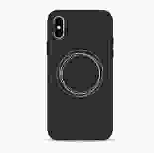 Чохол Pump Silicone Minimalistic Case for iPhone X/XS Circles on Dark