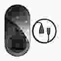 Бездротовий зарядний пристрій Baseus Simple 2in1 Wireless Charger 18W Max For Phones+Pods Transparent Black (WXJK-A01)