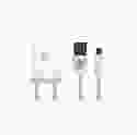 Мережевий зарядний пристрій 2E USB Wall Charger 2.1A + micro USB White (2E-WC1USB2.1A-CM)
