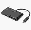 Digitus Адаптер USB-C - HDMI+DP+VGA, M/F, 0.11 m