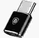Перехідник Baseus Micro Female To Type-C Male Adapter Converter Black (CAMOTG-01)