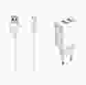 Мережевий зарядний пристрій Florence 2USB 2A + microUSB White (FL-1021-WM)